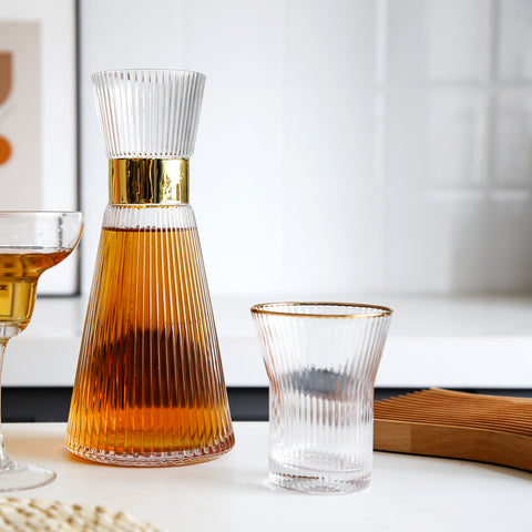 Hand-Blown Bedside Carafe and Glasses Set