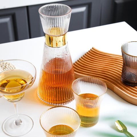 Hand-Blown Bedside Carafe and Glasses Set