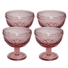 Vintage Pressed Colorful Glass Dessert Bowls (12 oz. set of 4)