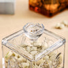 Butterfly Embossed Glass Candy Jar with Lid set of 2