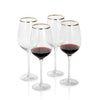 Gold Rim Wine Glasses set of 4
