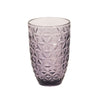 Beverage Drinking Glass Tumbler Cup Purple (10.5 oz. set of 6)