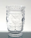 Heart Juice Glass Tumbler Drinking Glass 8 oz. 10 oz. (set of 4)
