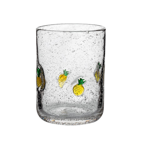 Harvest Bubble Fruit Decal Juice Drinking Glass Mixed set of 4