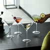 Ribbed Optic Martini Glasses set of 4