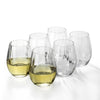 Ribbed Optic Stemless Wine Glasses set of 6