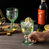 Vintage Embossed Glass Goblet(10.2 oz. set of 6)