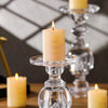 Glass Taper and Pillar Baluster Stem Candlesticks (set of 3)