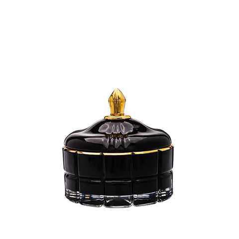 Short Cube Facets Jewelry Jar