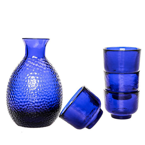 Japanese Glass Sake Set Drinkware 5 in 1 set